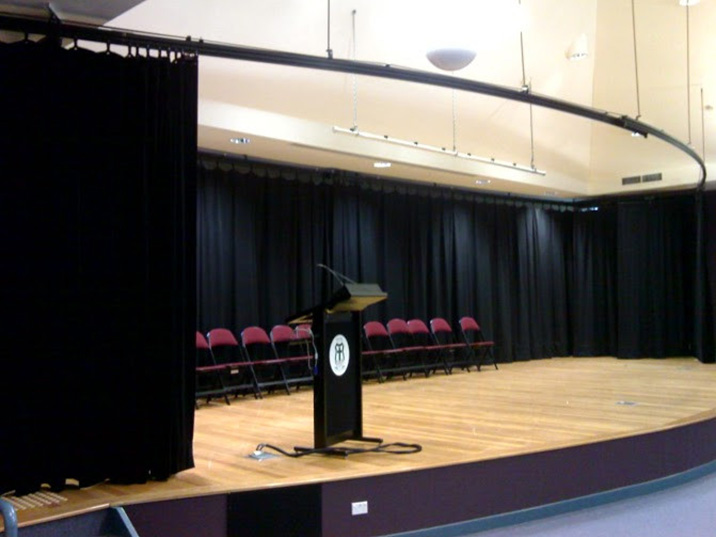 School stage curtains